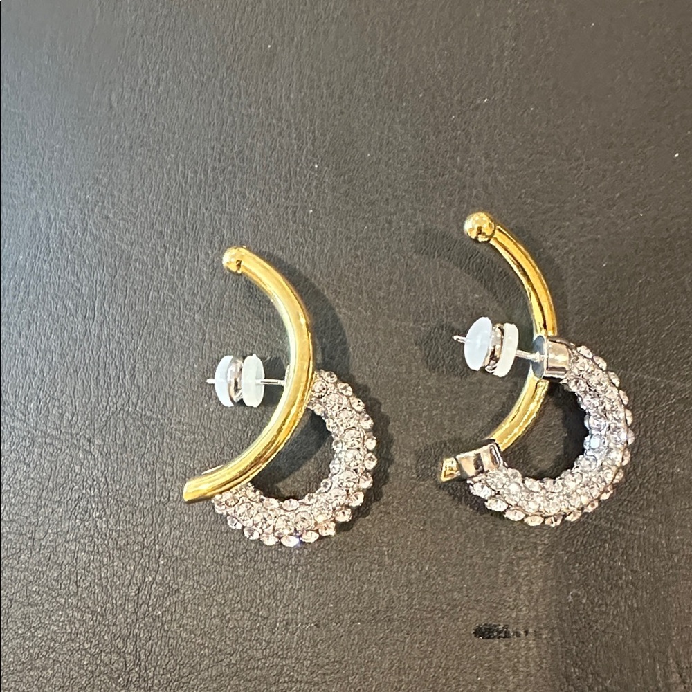 Gold and Silver Hoop Earrings